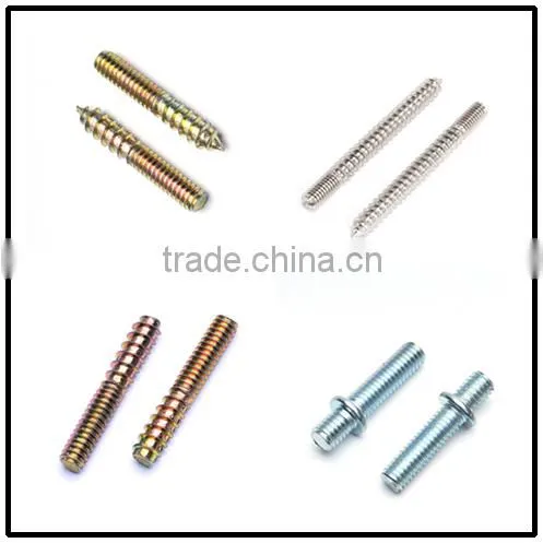 round collar double sided screw bolt with zinc coated