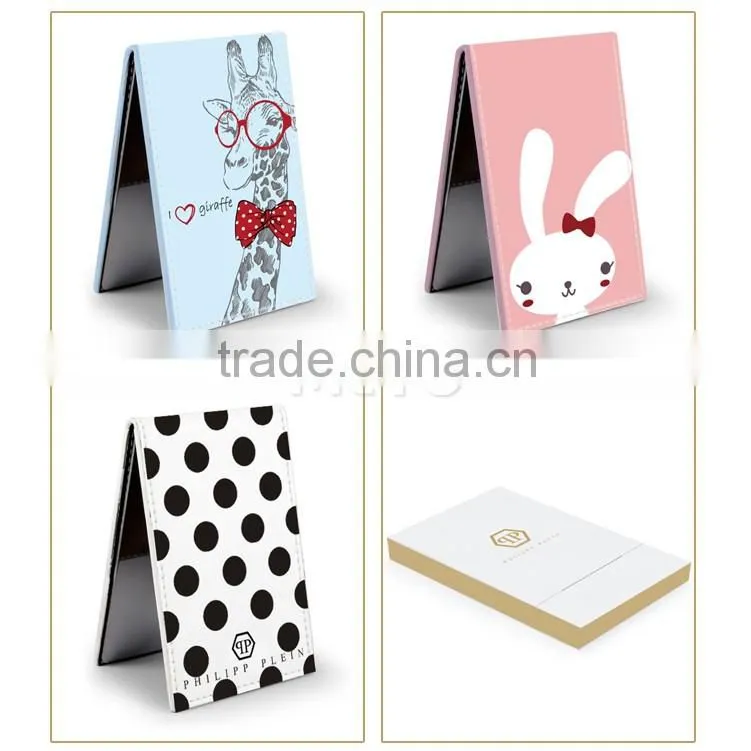 Creative lady makeup mini portable mirror compact with logo