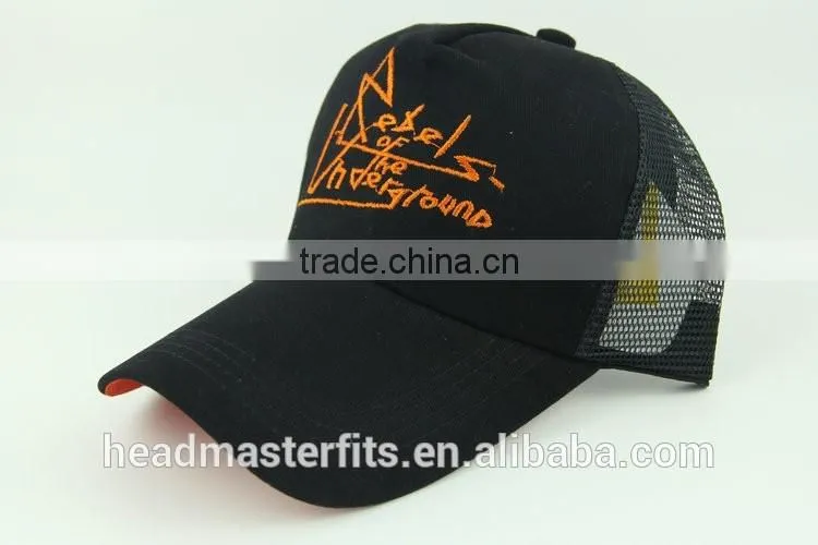 5 panels cotton trucker caps embroidery logo custom trucker cap