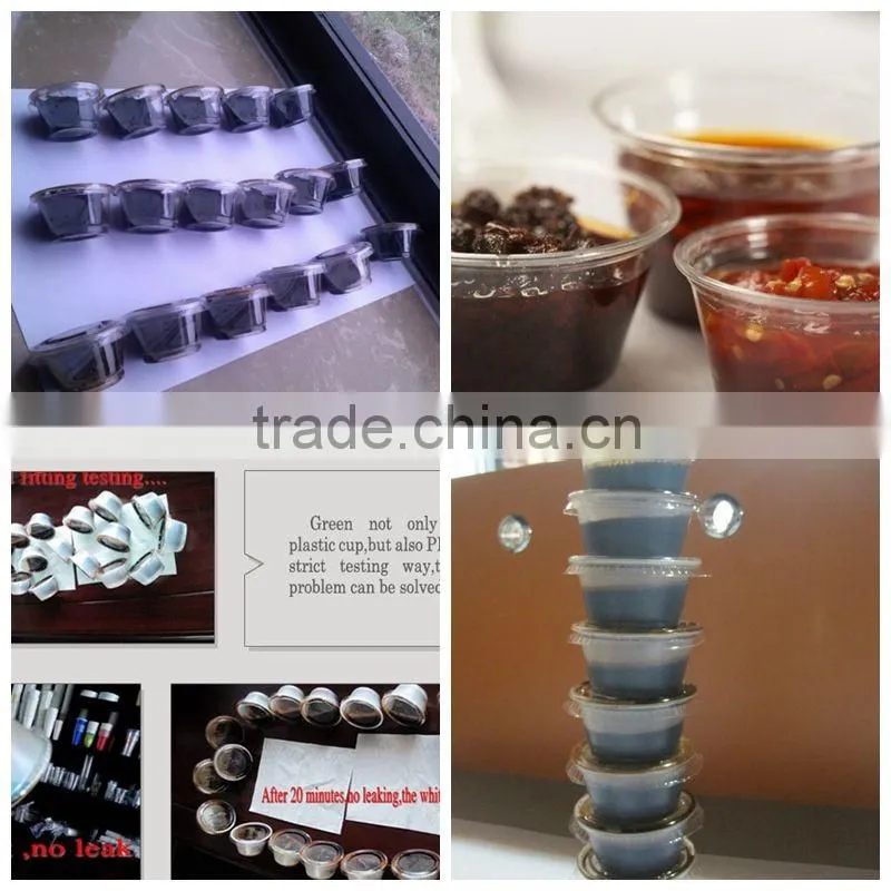 Food Grade Safe Disposable Plastic Portion Cups with Lid