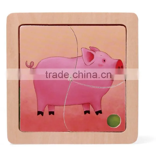 2016 New Design Pink Pig Jigsaw Puzzles New Toys For Kids