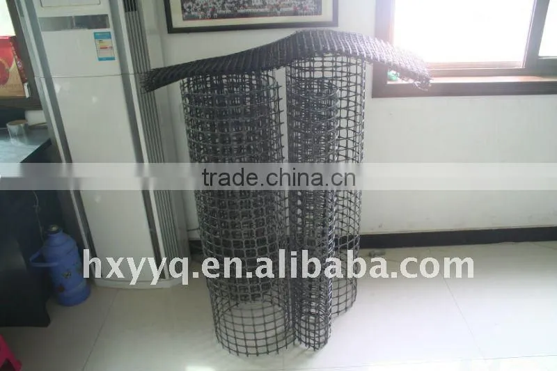 two-directional draw and extend plastic geogrid