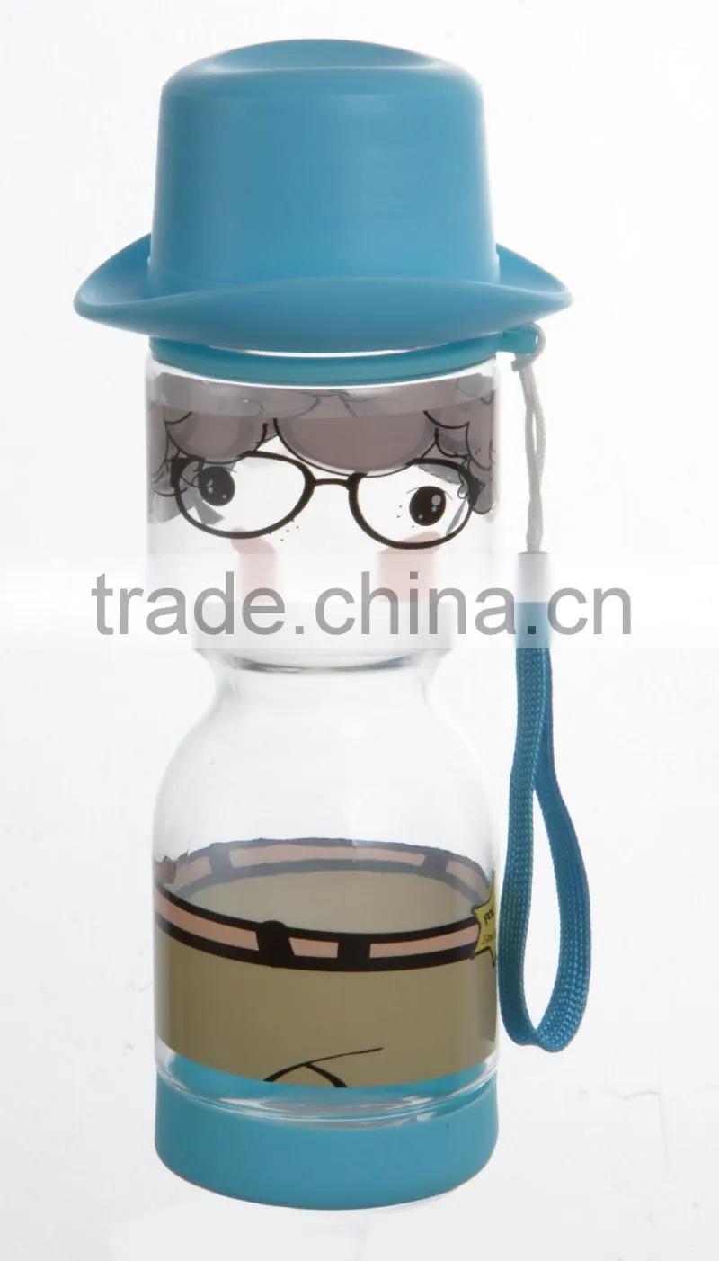 factory-direct plstic hat cup ,unbreakable soda bottles,food grade handy bottles