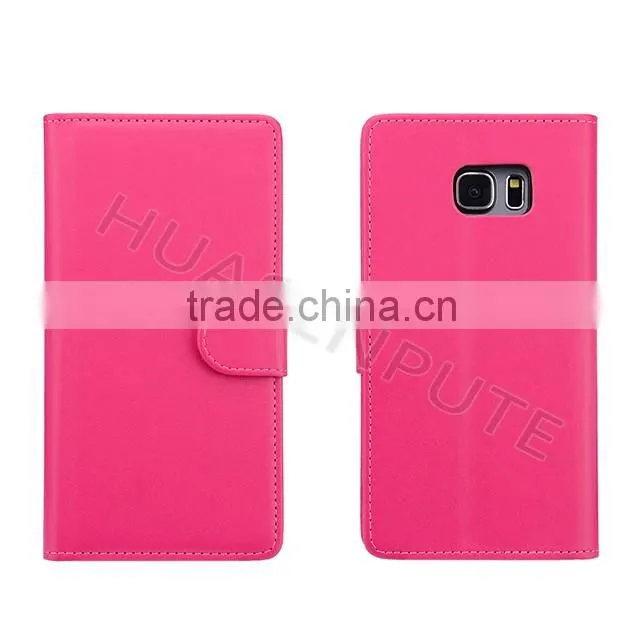 China Factory Insert Card Leather Case For Samsung Galaxy S6 Edge Plus