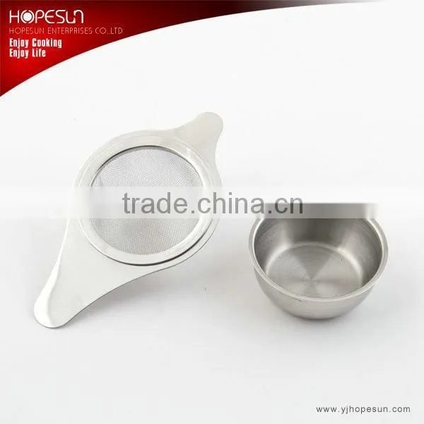 High quality S/S18/8 tea accessories with saucer