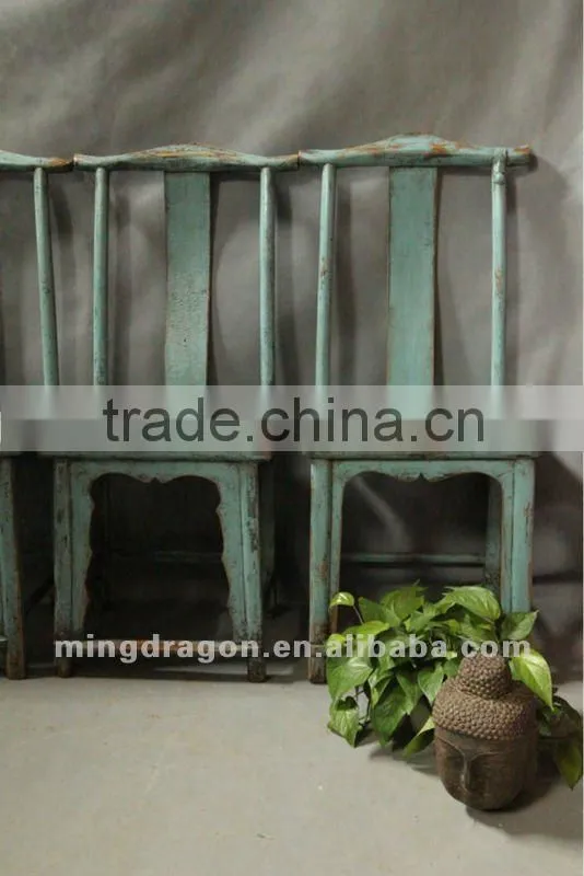 Chinese antique furniture pine wood Shanxi blue chair