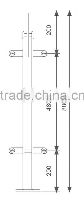 balcony stainless steel fence post