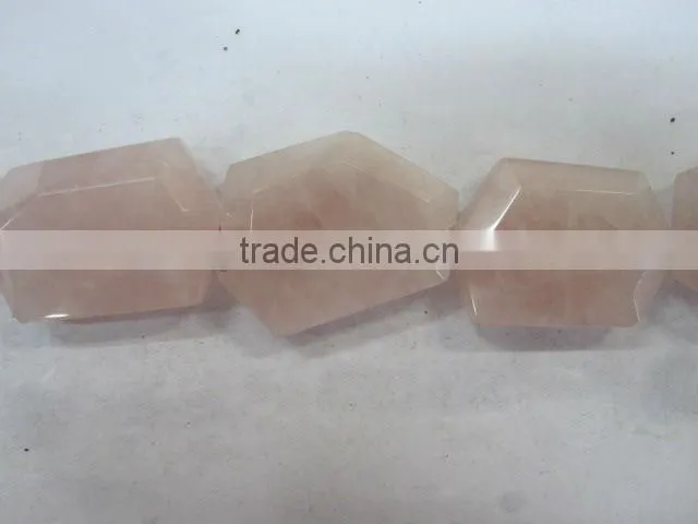 Natural faceted rose quartz