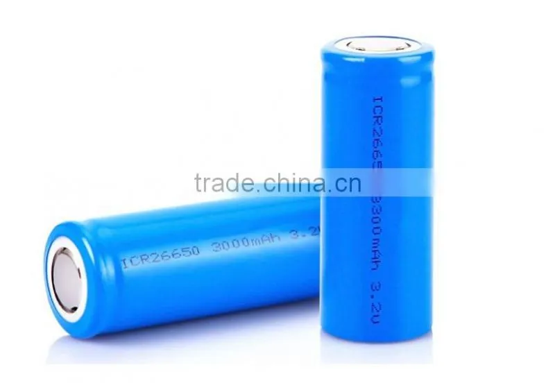 3.2V LiFePO4 26650 3Ah,3.3AH, 15AH