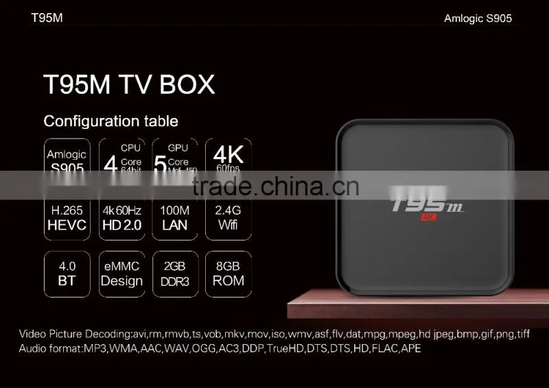 Amlogic S905 1+8G T95M Android TV Box Manufacturer
