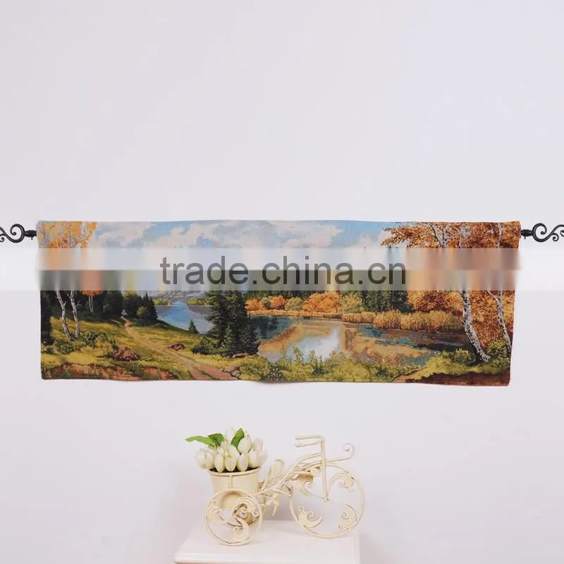PLUS 100% cotton jacquard woven fabric wall hanging gobelin tapestry