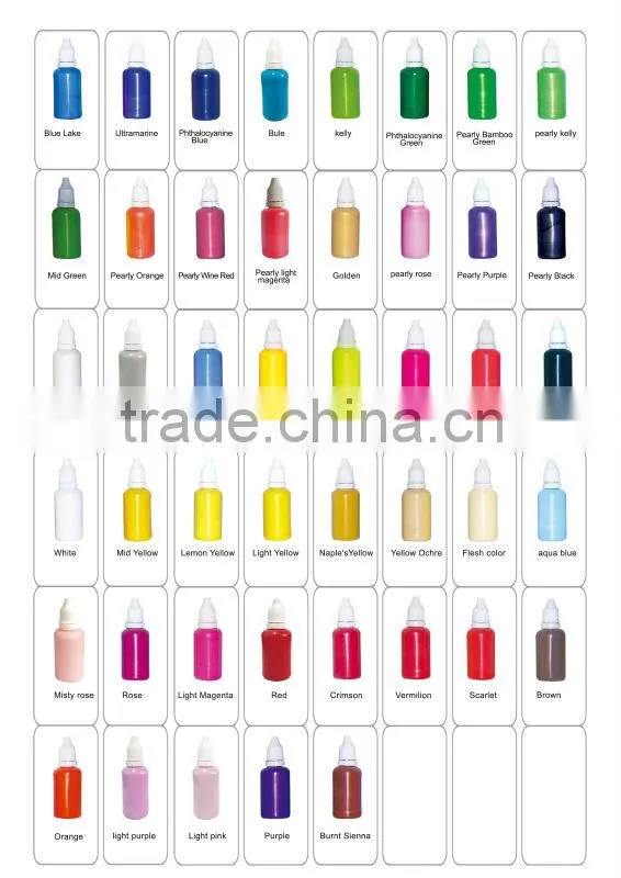 Temporary Airbrush Nail Ink 45 Different colors Available