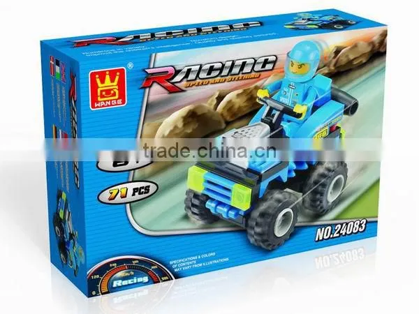 Children Building Blocks Self-assembling Racing Car, Toy Blocks Car