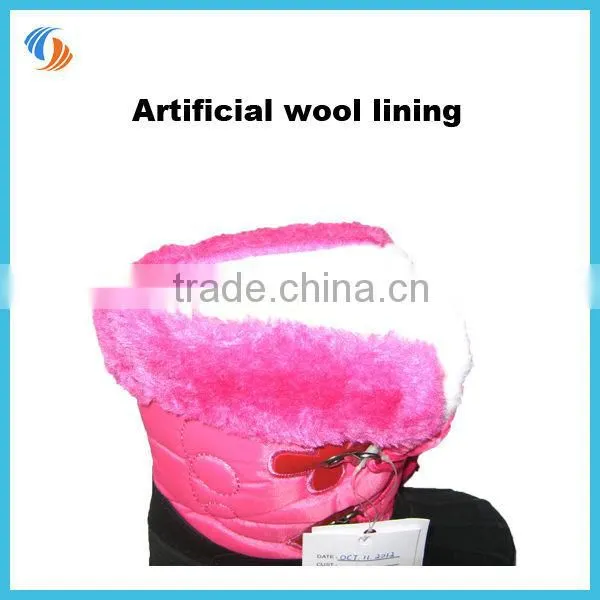 New Girl Pink Artificial wool Nylon Kids Snow Boots