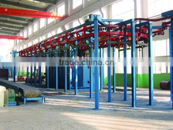 Overhead Hanging Chain Type Alloy Wheels Shot Blasting Machine