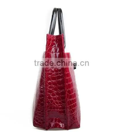 Newest Alligator Pattern red exquisite pu women bag