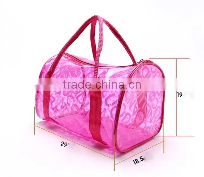 Fashion Waterproof clear plastic pvc tote bag