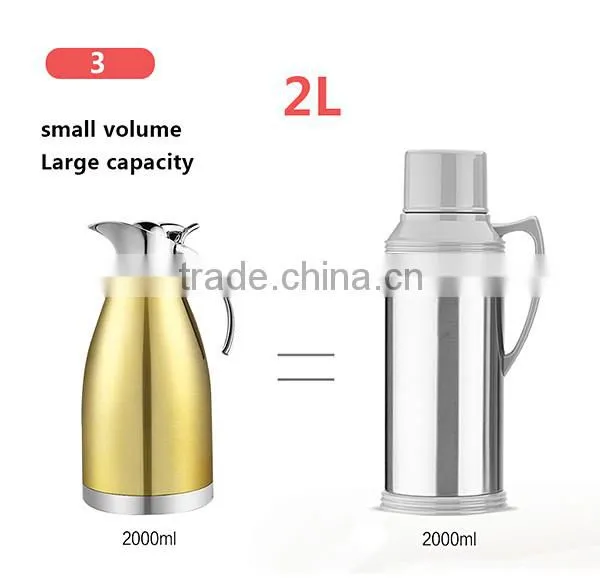 Thermal Carafe,85 Oz Big Capacity Electric Personalized 304 Stainless Steel Induction Coffee Pot