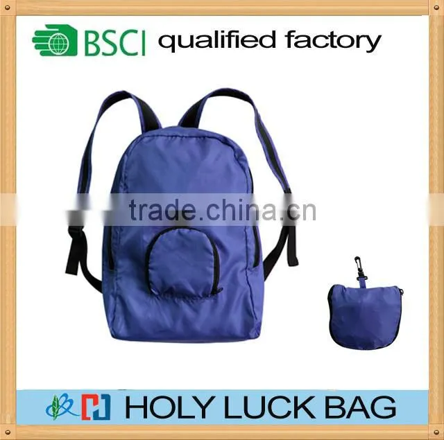 New fashion foldable backpack customized double shoulder bags HL-PB169