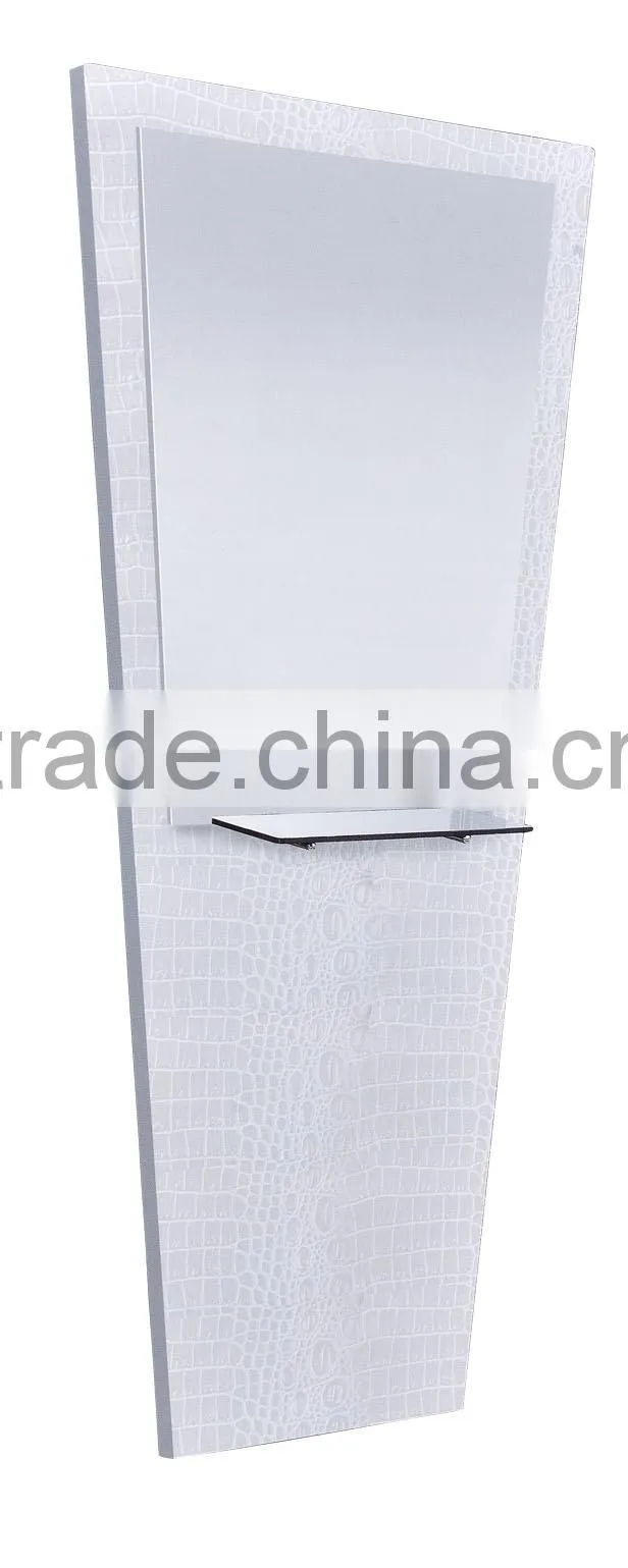 2015 New style cosmetic hair salon mirror, hair salon wall mirror with table