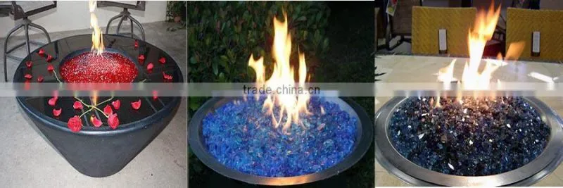 Ultra clear fire pit glass with mirror reflection