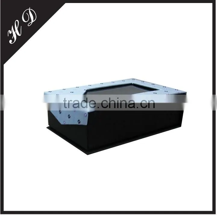 Cardboard Clamshell Tie Gift Packaging Box With Clear PVC Window