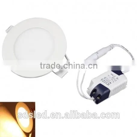LED Panel light 9W SMD3528 Warm White Aluminum Alloy round led panel light