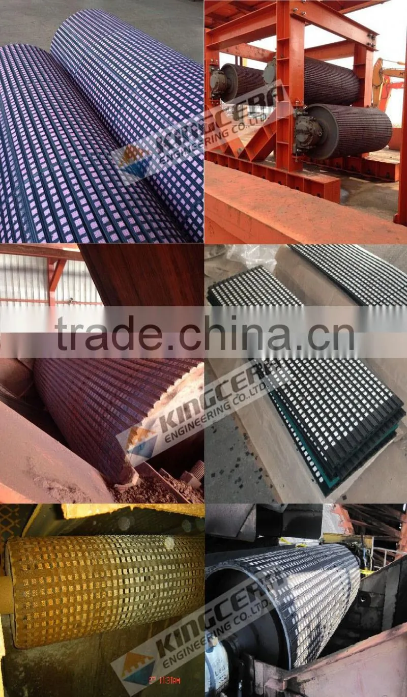 95 alumina ceramic tiles lined snub pulley lagging