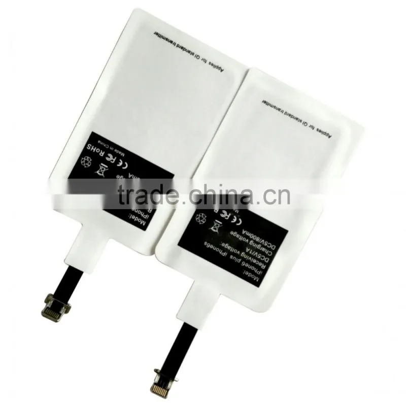 Qi Wireless Charger Receiver for iPhone 5/5s/5c, Portable charger receiver for iPhone 6/6s/6s/lighting usb