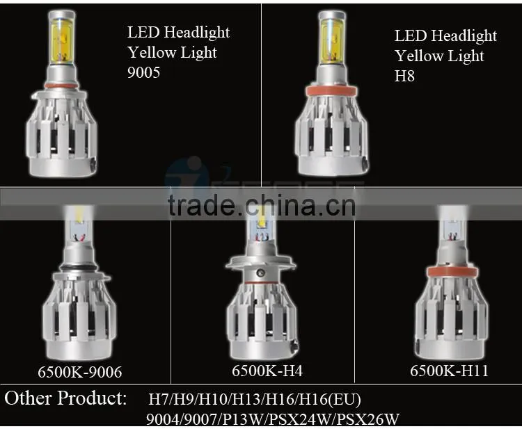3000lm High power 9005 9006 H4 H8 H11 Metal headlight with wholesale price