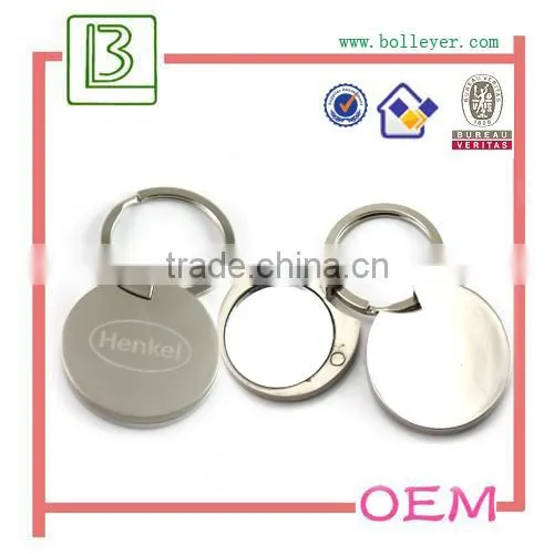 customized logo metal coin key chain