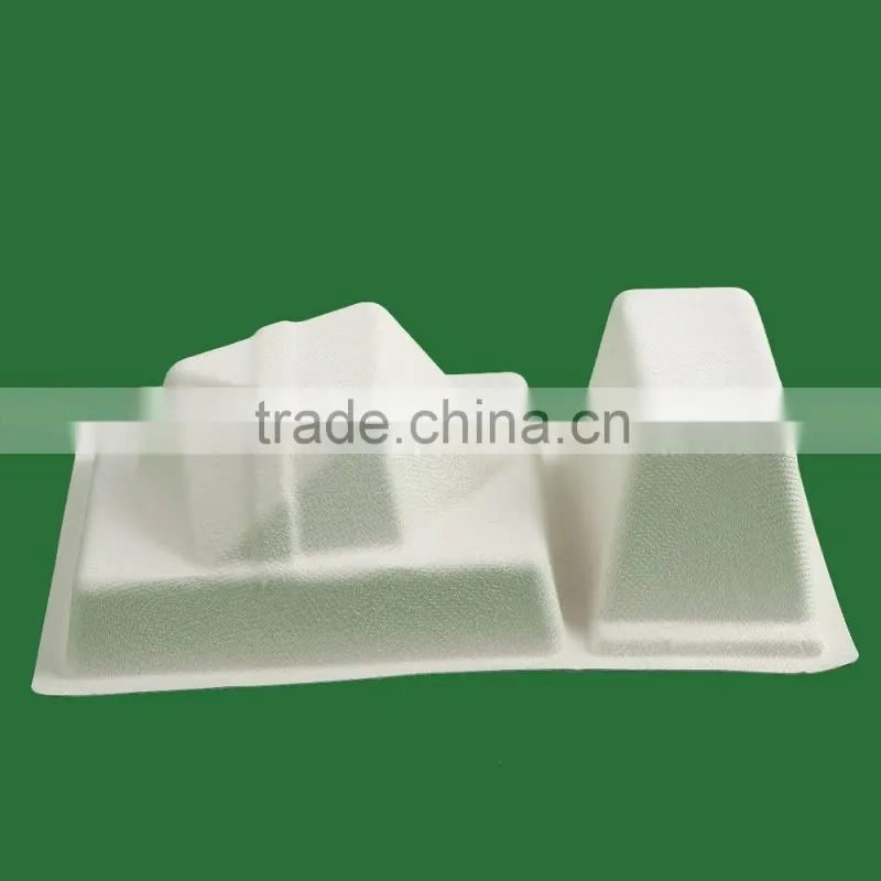 Wholesale Supplier of Biodegradable Thermoformed Sugarcane Fiber Moulded Paper Pulp Packaging