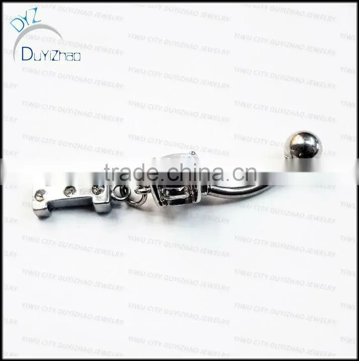 letter navel piercing navel belly button rings piericng jewelry