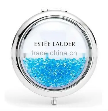 wholesale cosmetic mirrors mini crystal pocket mirror mix color