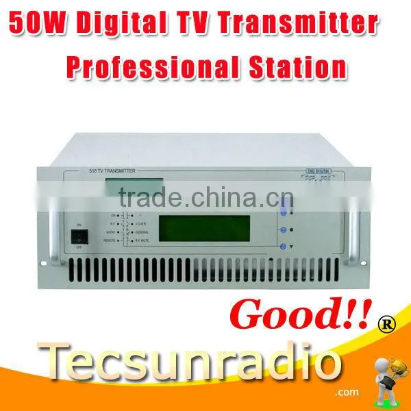 FMUSER 518D-50W UHFDigital All Solid State wireless analog TV Signal Broadcast transmitter TV Station Equipment