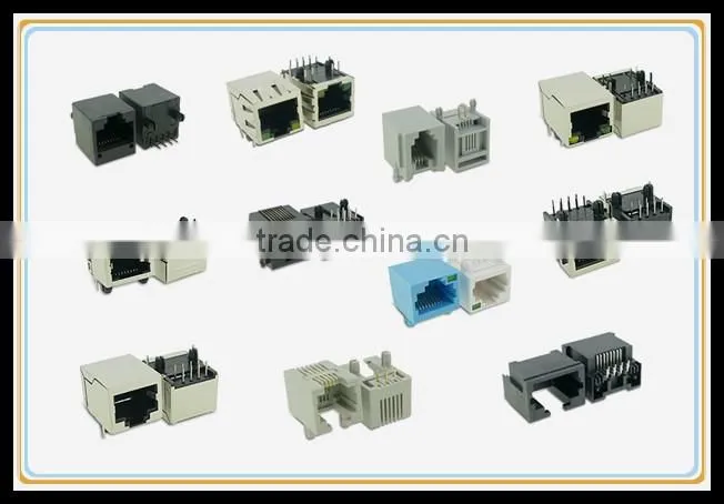 RJ11 cable connector 4P4C 90 degree non-shield