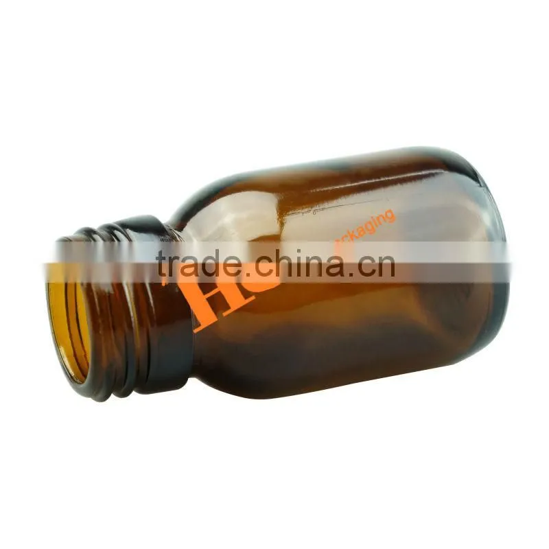 Amber Square Glass Bottle Medical Use Glass Bottle for pills