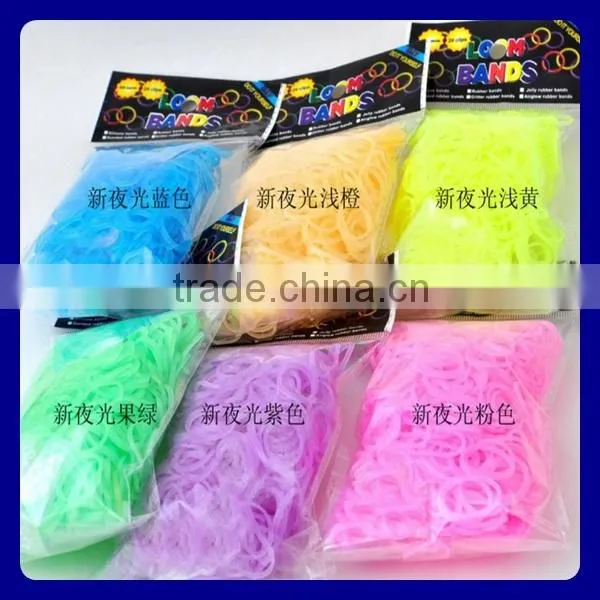 Wholease dropship wholesale loom band colorful silicone loom bands diy loom band kit candy toy
