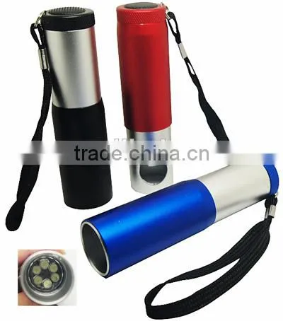 TE004 2015 High Quality new design Aluminum 6LED torch with bottle opener