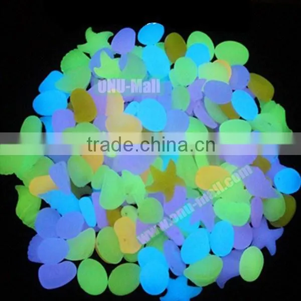 Colorful Man-made Pebbles Luminous Stone, Night Light Stones for Garden Walkway Decorative