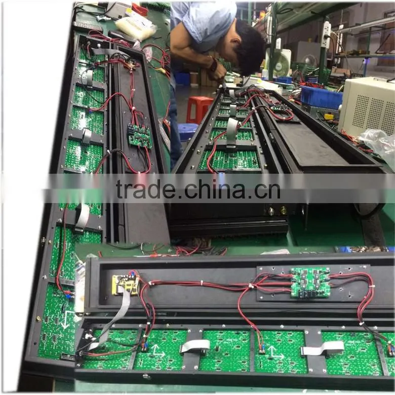 Outdoor Red P10-16X128 Remote controller and RS232 communication mode LED moving message sign