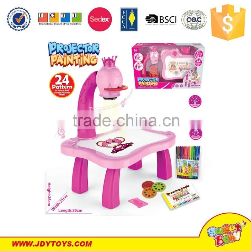 2016 Intelligent toys projection painting machine projector desk robot