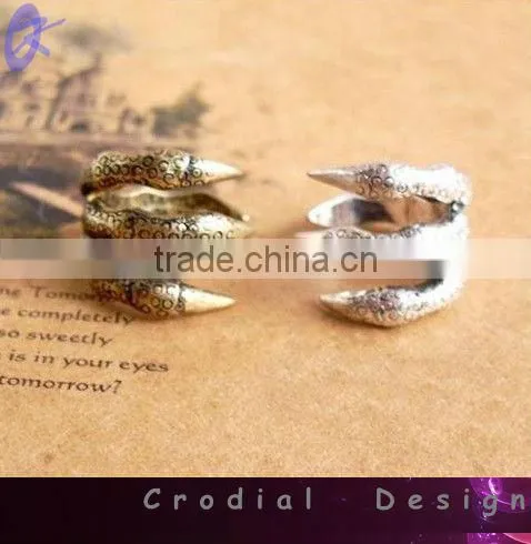 2013 Cheap Wholesale Hot Sale Claw Design Metal Ring For Women Fashion Rings