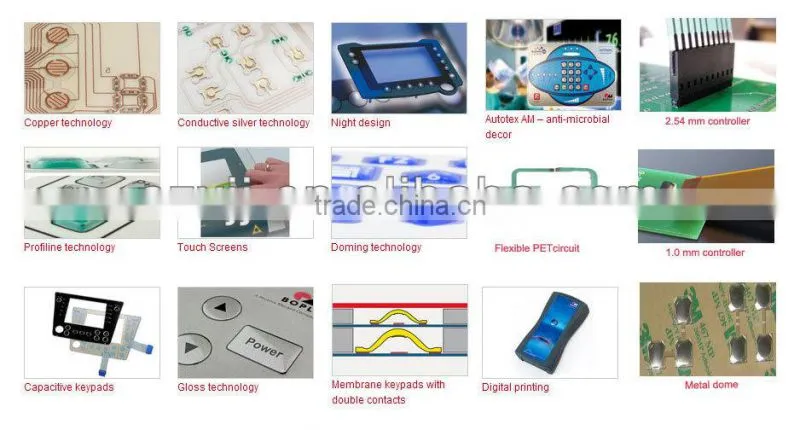7 keys polycarbonate membrane keypads switch
