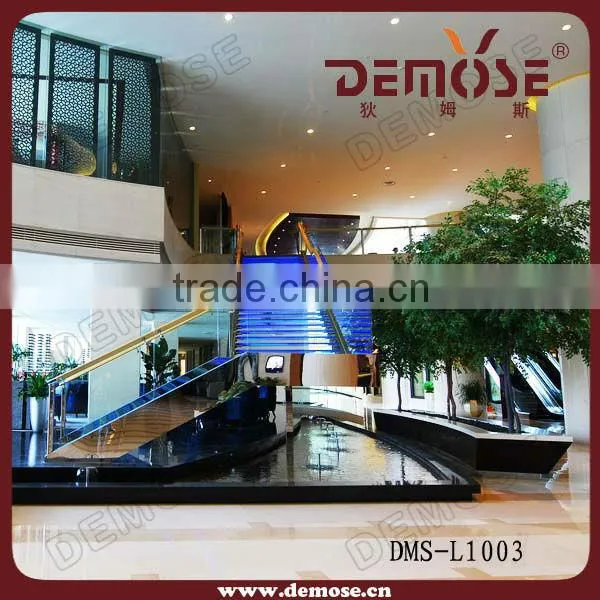 LED glass stairs/ indoor led stair light/steel structure staircase