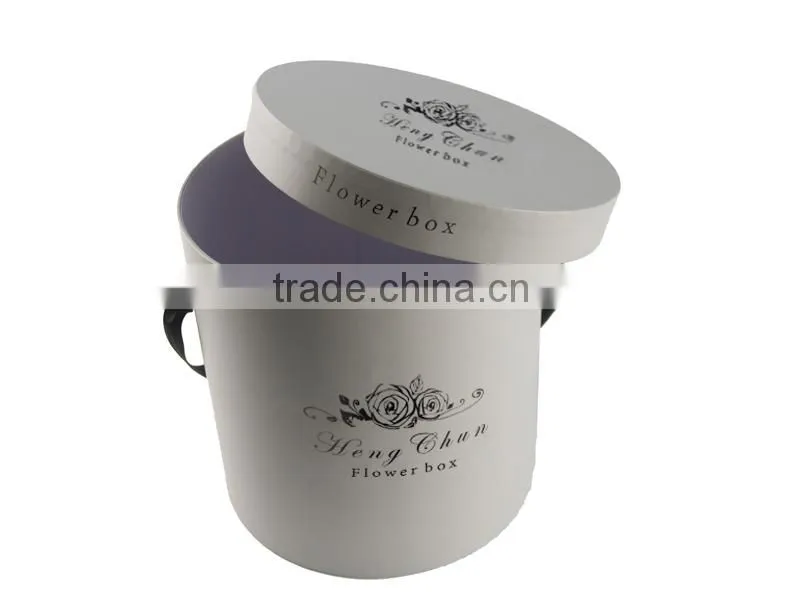 cylinder gold stamping logo flower box (ZJ-60056-5)