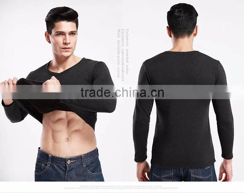 Sexy heated Thermal Underwear Sets Thick Plus Velet Long Johns For Men,thermal long johns