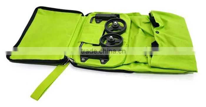 Waterproof 600D Oxford Foldable Trolley Shopping Bag Super capacity