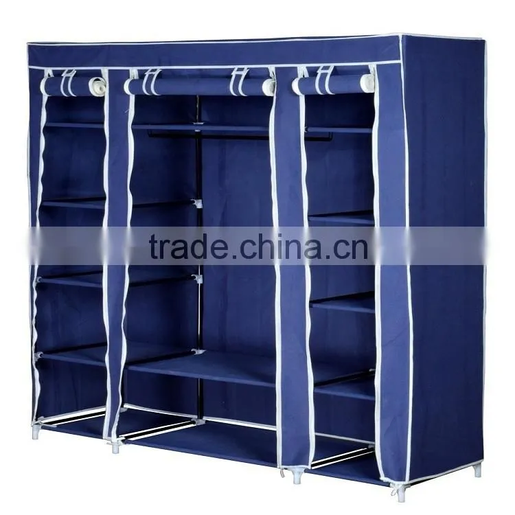 non-woven fabirc folding iron wardrobe