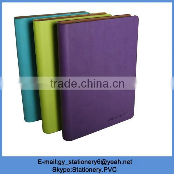 High quality custom 6 ring PU leather a4 ring binder notebook